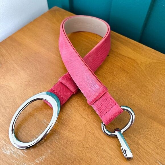 Coldwater Creek Women’s Vegan Leather Pink Python Embossed Adjustable Hipslung H - Picture 1 of 7